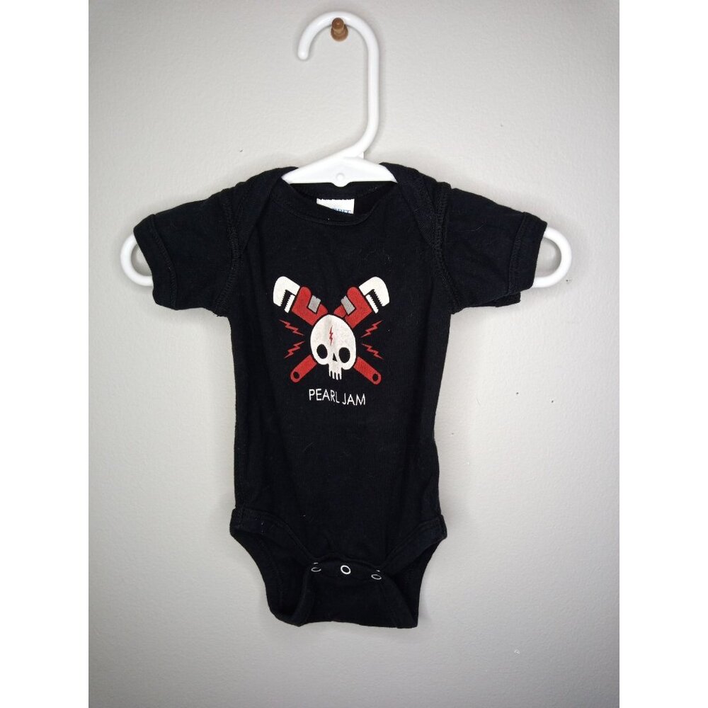 Rabbit Skins Newborn Pearl Jam Black Onesie